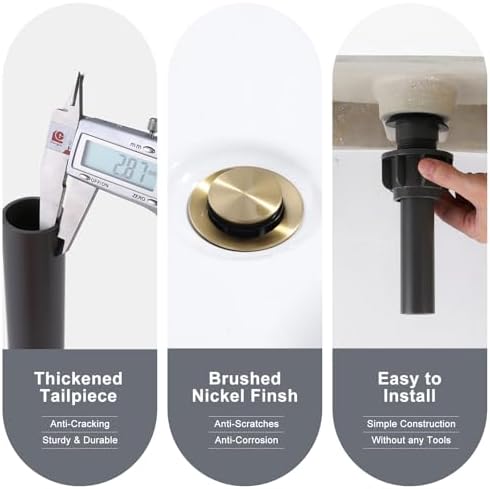 Bathroom Sink Drain with Overflow Anti-Leakage Design