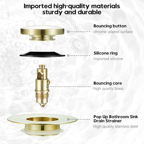 Universal Bathtub StopperBrushed Gold