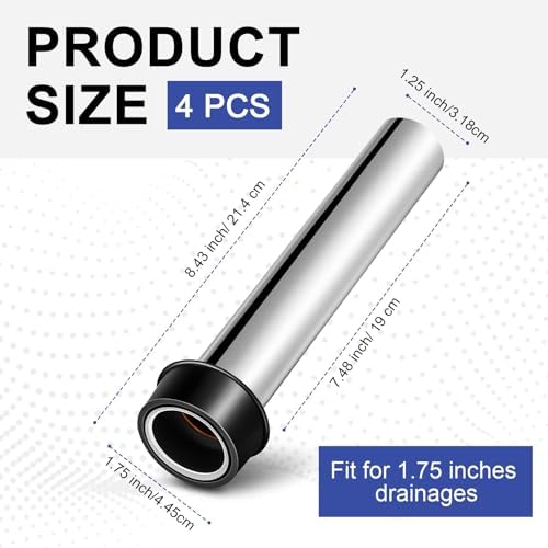 Efficient Overflow Protection for Bar Bathroom Sinks - Sleek Chrome-Plated Overflow Pipe