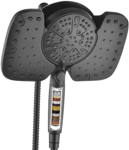 Black Dual-Purpose Shower Head Combo 10