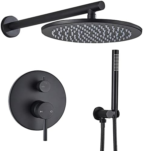Premium Brass Black Bathroom Shower Set with Durable Components