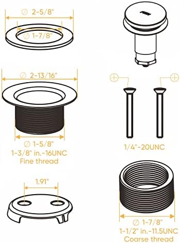 Enhance Your Bathtub Experience with the MINUPWELL Black Tub Drain Conversion Kit