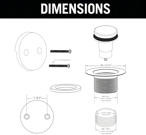 Matte Black Bathtub Drain Kit with Overflow Cover for Relaxation