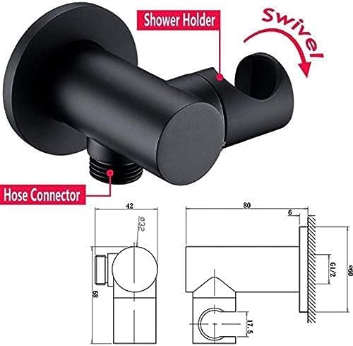 Luxury Black Ceiling Mount Faucet Set