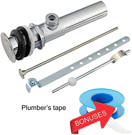 lbs Sink Drain Set with Lift Rod Overflow for Modern Bathroom Fixes