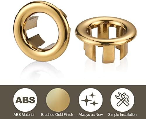 6-Piece Gold Sink Overflow Ring NATIVE US FIPPING