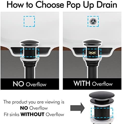 KES Pop-Up Sink Drain for Bathroom Fixtures