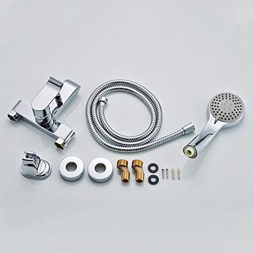 Wall-Mounted Bath Faucet with Handheld Shower Head