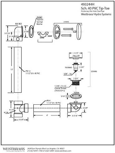 High-Quality 12 4 Bath Waste Overflow Assembly - SATIN NixFFFF