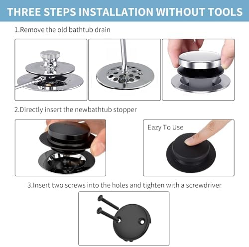 Efficient Black Tub Drain Kit for Long-Lasting Bathtub Drain Performance