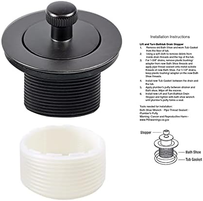 Gold-Hao Lift Turn Bathtub Drain Stopper Oil Rubbed Bronze