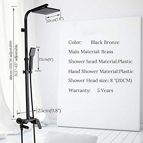 Huin Black Bronze Bathtub Shower Set High-Quality Faucet System
