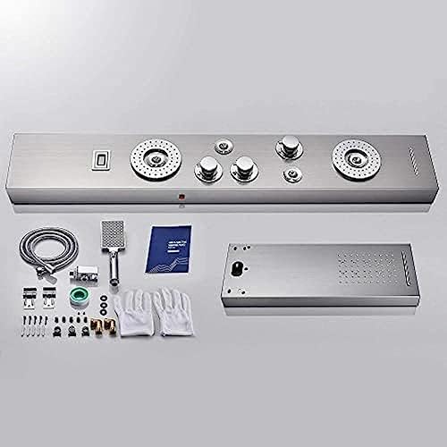 Luxury LED Rain Shower Faucet with Wall Mount 12-inch Handheld