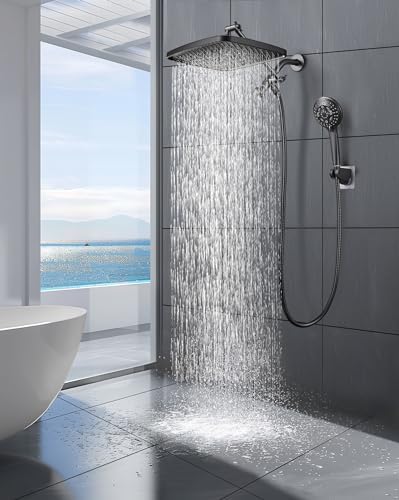 Cobbe 12 Reviews High-Pressure Dual 8 Spray Extendable Waterfall Brass USA