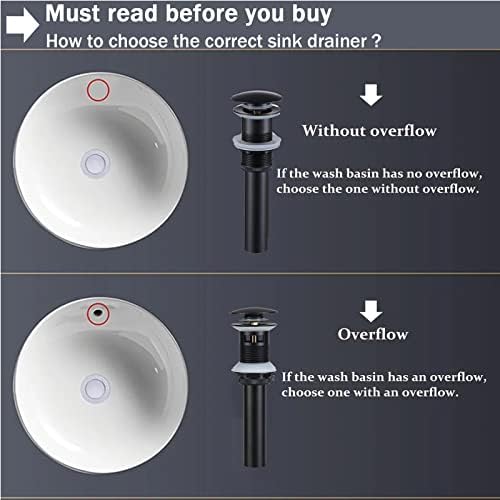 ZASLEME Pop Up Sink Drain - Vessel Sink Drainage System
