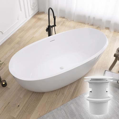 Ogonbrick Free Standing bathtub drain White
