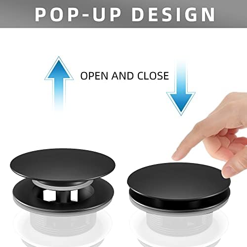 Freestanding Tub Drain with Matte Black