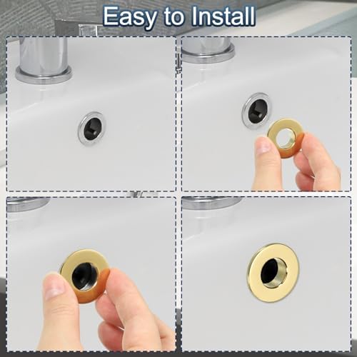 Set of 3 Sink Overflow Rings for Bathroom Kitchen Use