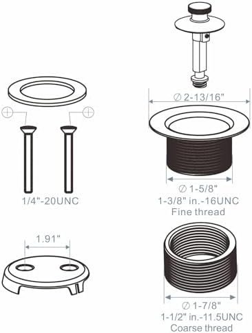 Boost Your Bathroom Experience with Hidrop Chrome Tub Drain Replacement Durable Versatile Design