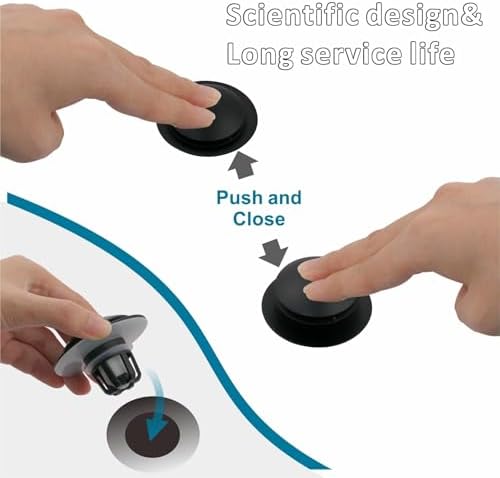 WELSAN Universal Pop Up Drain Strainer with Hair Catcher