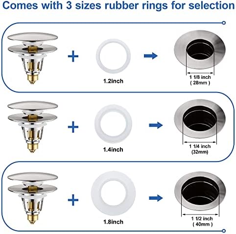 2-in-1 Bathroom Sink Stopper Strainer