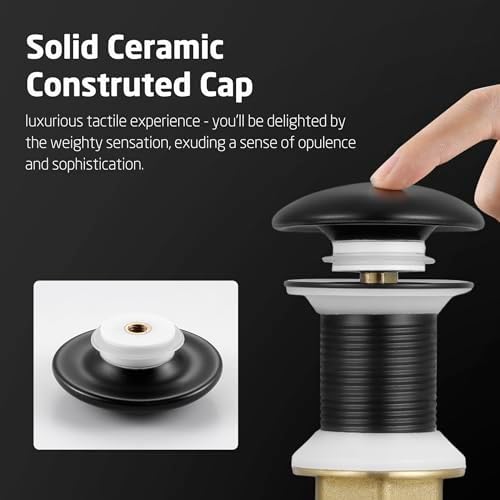 KES Black Pop Up Drain Stopper Best Choice for Hair Catchers
