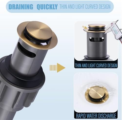 Bathroom Sink Drain with Overflow Anti-Leakage Design