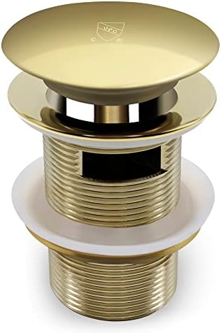 FerdY Pop-Up Drain for Bathtubs Gold Finish Durable Rust-Resistant