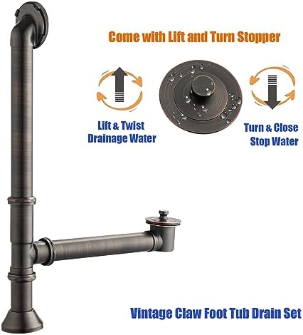 Artiwell Vintage claw foot Tub Drain Kit