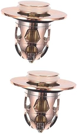 Angoily Copper Sink Drain Stopper 2-Pack for Bathroom Tub Use