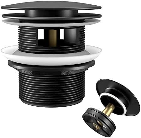 Freestanding Tub Drain with Matte Black