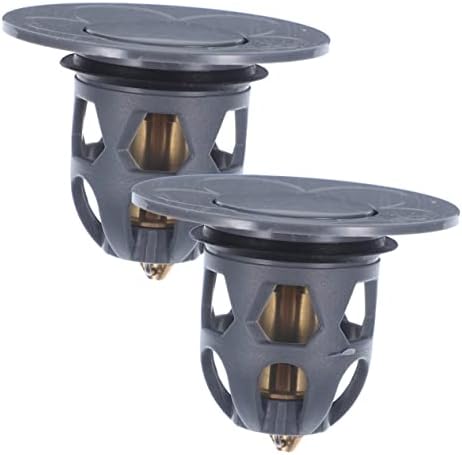 Bath Tub Drain Plug Set Copper Sink Stoppers for Clog Prevention Gray