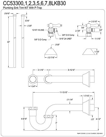 High-Quality Bath Sink Trim Kit with P-Trap