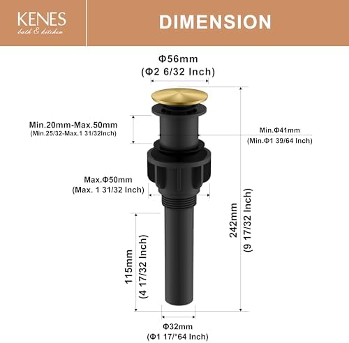 Sturdy Production Sink Drains with Anti-Clog Design