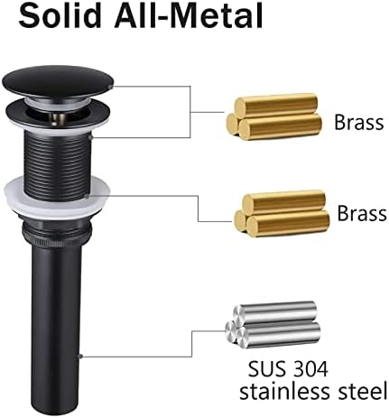 ZASLEME Pop Up Sink Drain - Vessel Sink Drainage System