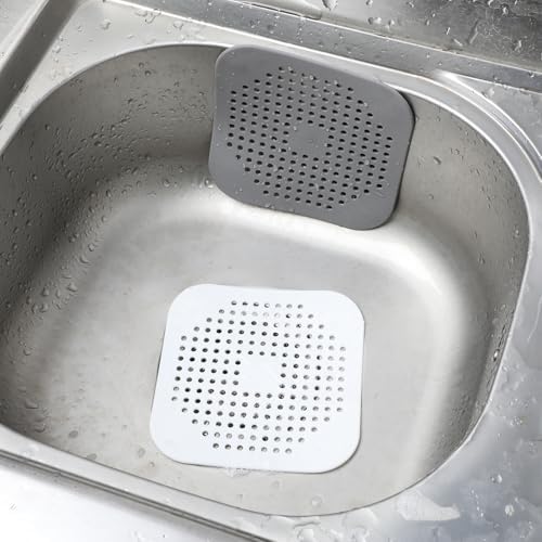 3-Pack Silicone Suction Cup Drain Hair Catchers for Showers Kitchen Bathroom