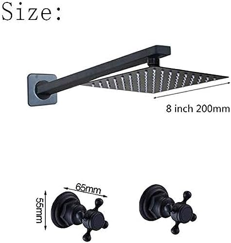 Black Ultra-thin Shower Head for a Rainy Feel