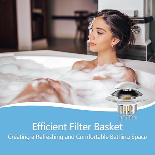 Universal Bathtub Drain Stopper with Anti-Clog
