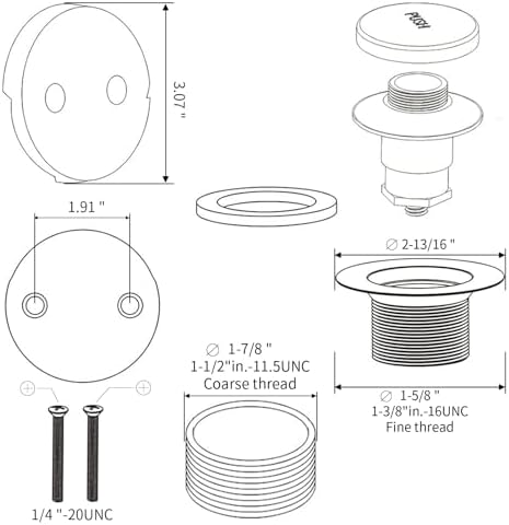 Efficient Black Tub Drain Kit for Long-Lasting Bathtub Drain Performance