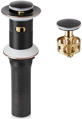 Durable Oil Rubbed Bronze Sink Drain with Overflow Ultra-Rugged Bathroom Fixtures