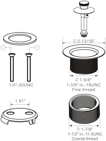 WELLUP Chrome bathtub drain conversion kit