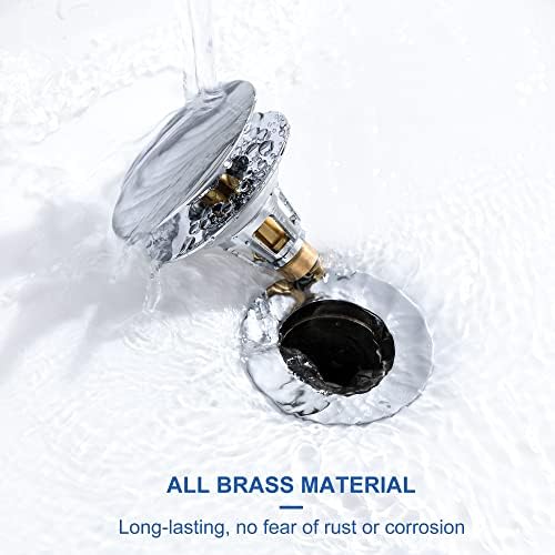 Universal 2-in-1 Chrome Sink Stopper