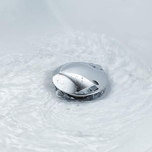 Bathroom Sink Drain with Strainer No Overflow Install Polished Chrome