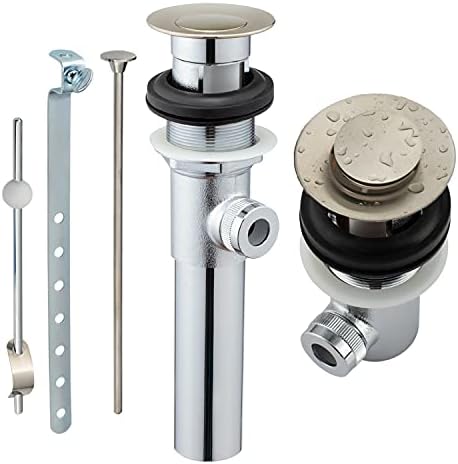 lbs Sink Drain Set with Lift Rod Overflow for Modern Bathroom Fixes