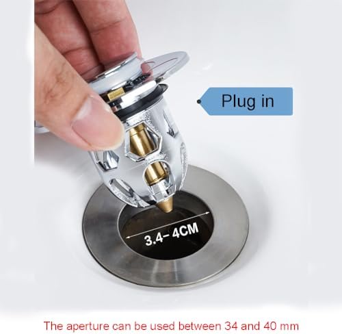 Universal Bathroom Sink Stopper Rose Gold Flower Design Anti-Clog Sink Plug