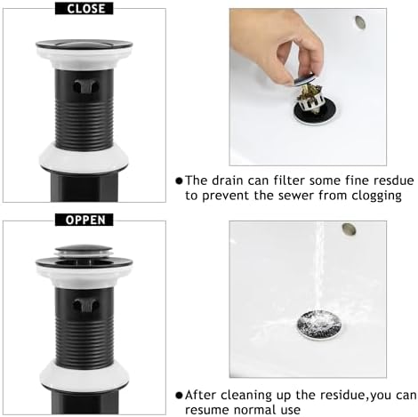 Rackickyer Anti-Clog Sink Drains for Bathrooms
