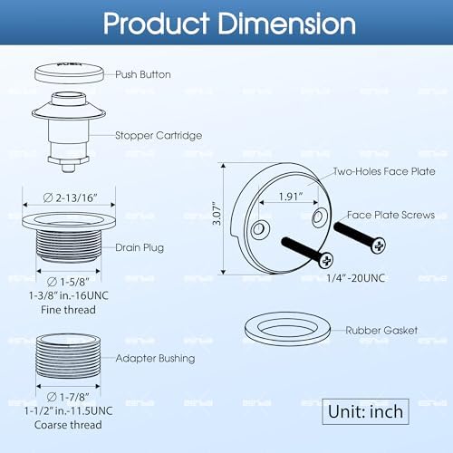 Eliminate Overflow ESNBIA bathtub drain kit offers convenient drainage and durability