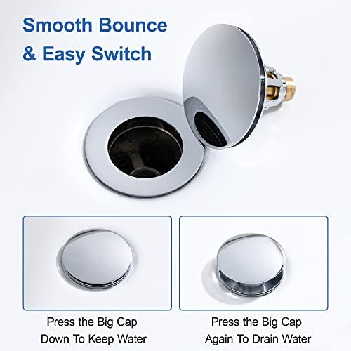 Universal 2-in-1 Chrome Sink Stopper