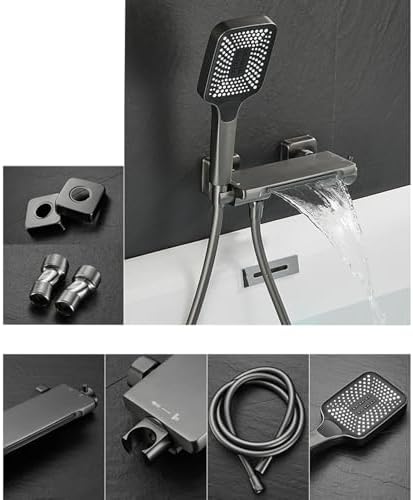 Stylish Wall-Mounted Bathtub Faucets with Waterfall Showerhead