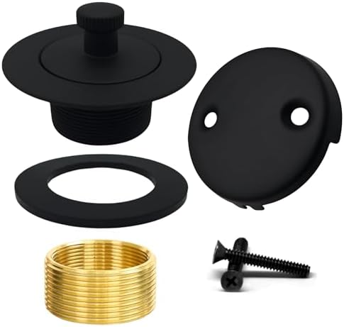 Upgrade your bathtub with the LXLOTUS Drain Kit matte black universal fit